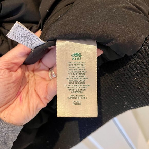 Grey Duck Down Parka Winter Jacket from Roots Beaver Canoe - Picture 6 of 7